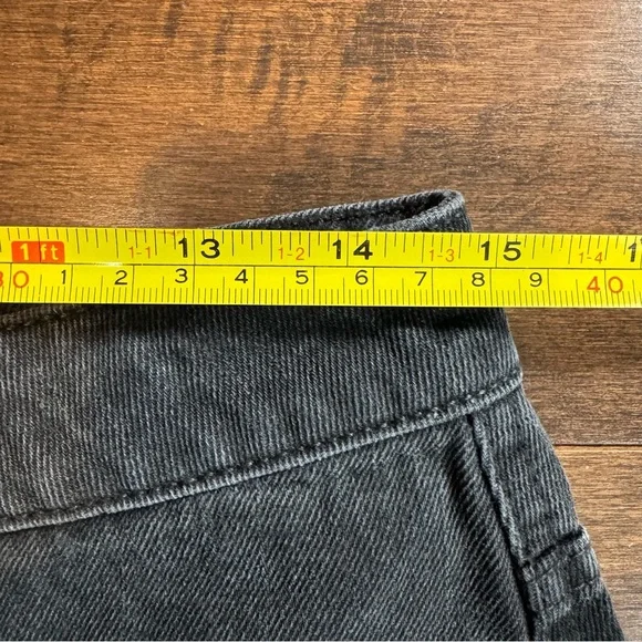 We the Free Black Cotton Denim Frayed Hem Mini Goth Whimsical Skirt Fringed 28 - Picture 7 of 10